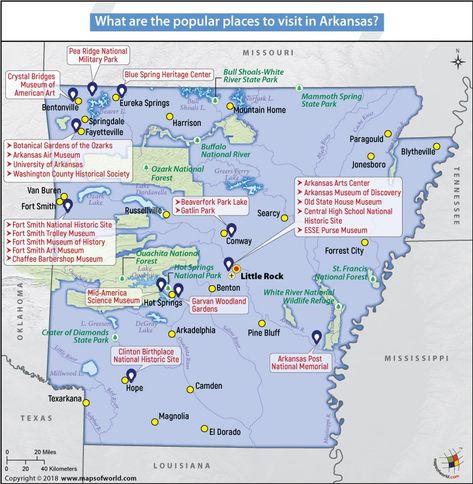 What Are the Popular Places to Visit in Arkansas? Places To Visit In Arkansas, Vast Forest, Van Buren Arkansas, Map Of Arkansas, Arkansas Map, Petit Jean State Park, Ozark National Forest, Arkansas Travel, Popular Places