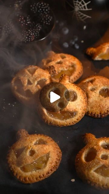 Nikk Alcaraz on Instagram: "Who knew apple pies could rock a pumpkin crust costume? 🎃🥧✨ August is here, and with it comes the sweet anticipation of Halloween! Retail stores are already jumping on the Halloween train, and I can’t help but feel the excitement in the air. 🍂 
.
.
.
.
.
#pies #handpies #pumpkinapple #autumnfood #autumnvibes🍁 #pumpkin #applepie #halloweenfood #foodart" Halloween Train, Pumpkin Costume, Apple Pies, Brownie Bites, Pumpkin Apple, Hand Pies, Retail Stores, Rock A, A Pumpkin