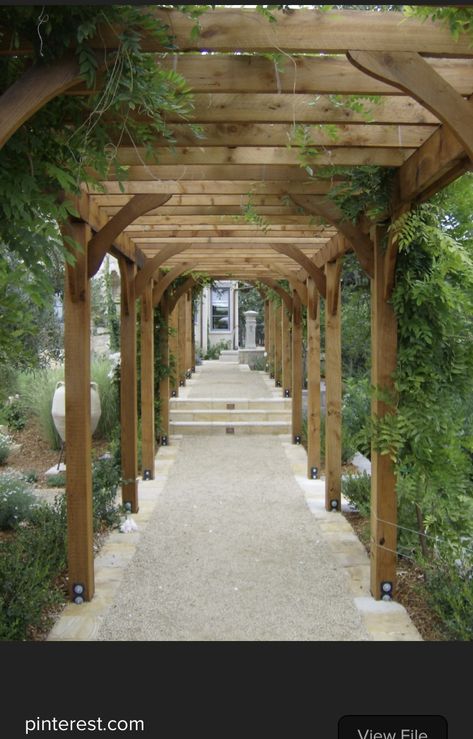 Walkway Arbor, Backyard Garden Diy, Cheap Pergola, Covered Walkway, Pergola Lighting, Pergola Attached To House, Small Backyard Gardens, Garden Walkway, Backyard Pergola