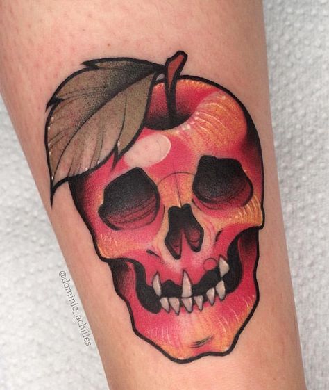 Bad Apple Tattoo, Brown Tattoo, Joshua Brown, Apple Tattoo, Browning Tattoo, Neo Trad Tattoo, Rochester Mn, World Famous Tattoo Ink, The Best Tattoos