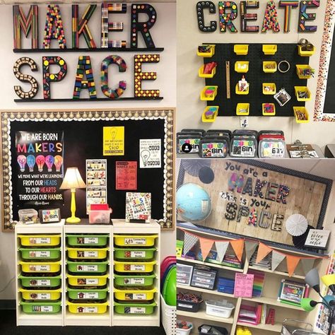 So You Want to Start a Makerspace? - Teach Outside the Box Makerspace Organization Storage, Steam Center In Classroom, Maker Space Organization, Learning Commons Design, Tab Classroom Setup, High School Makerspace Ideas, Stem Areas In Classroom, Makerspace Kindergarten, Maker Space Classroom