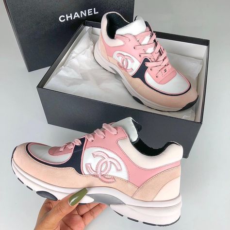 SHERLINA on Instagram: “Newest addition 🌸 #whatsurgirlwearing” Chanel Sneakers, Dr Shoes, Hype Shoes, Dream Shoes, Pretty Shoes, Shoe Obsession, Sneaker Heels, Chanel Shoes, Designer Sneakers