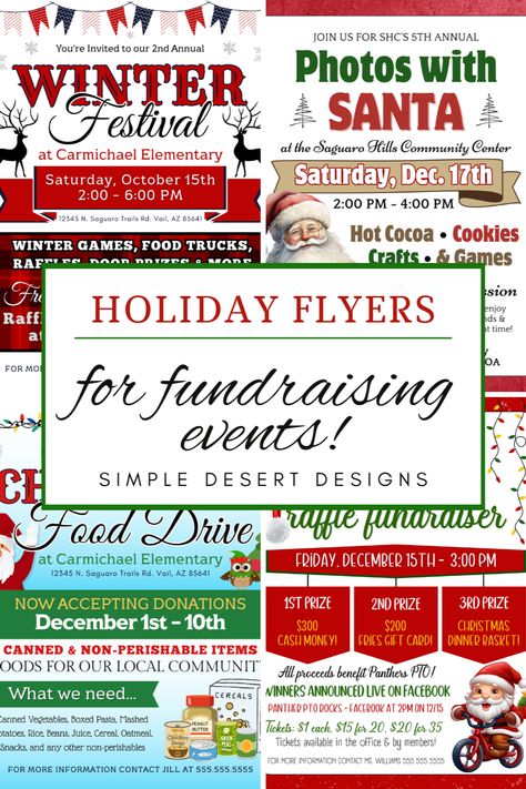 Explore our curated collection of the best Holiday Fundraiser Flyers! Bursting with unique and engaging ideas, these flyers are perfect for your school, church, or community Christmas events. Let our assortment inspire your fundraising efforts, and make your events truly unforgettable. Browse now! School Christmas Fundraiser Ideas, Veteran Fundraising Ideas, Holiday Fundraiser Ideas School, Breakfast With Santa Fundraiser, Community Christmas Event Ideas, Christmas Fundraiser Ideas, Winter Fundraising Ideas, Christmas Fundraising Ideas, Christmas Tea Party