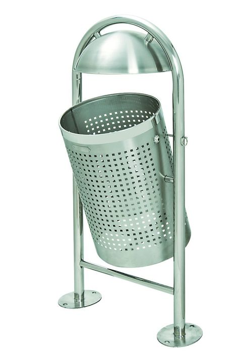 Park Trash Can, Trash Can Design, Metal Bins, Metal Trash Cans, Facilities Management, Litter Bin, Window Grill Design, Metal Furniture Design, Public Places