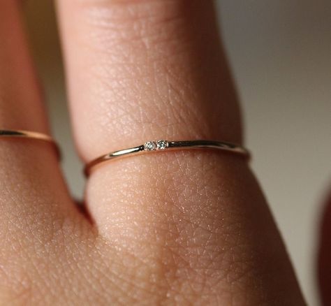 Simple Diamond Ring | Etsy Tiny Engagement Rings, Triangle Diamond Ring, Tiny Diamond Ring, Baguette Diamond Wedding Band, Simple Diamond Ring, Dainty Diamond Ring, Diamond Rings With Price, Gold Rings Stackable, Zierlicher Ring