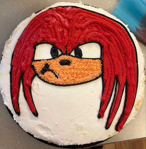 Knuckles Sonic Cake, Knuckles Cake Sonic, Knuckles Birthday Cake, Costco Cake, Sonic Cake, Knuckles The Echidna, Alice In Wonderland Drawings, Cake Kids, Sonic Birthday