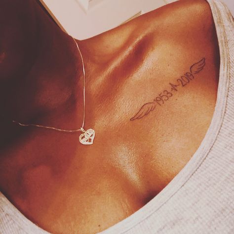 Memory Of Mother Tattoo, For Mum Tattoo, Tattoos Losing A Loved One, Collar Bone Tattoo For Passed Loved Ones, Dedication Tattoos Mom, Passed Mother Tattoos, Loved One Memorial Tattoo, In Memory Sister Tattoos, Name Tattoos For People Who Passed