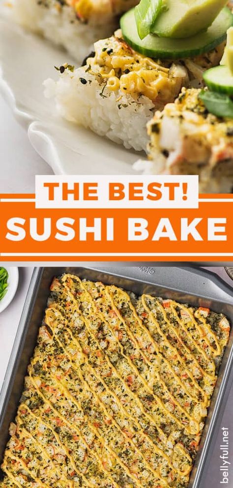 Sushi Casserole, Baked Sushi Recipe, Sushi Bake Recipe, Sushi Bake, Easy Sushi, Casserole Easy, Baked Casserole, Best Sushi, Sushi Roll