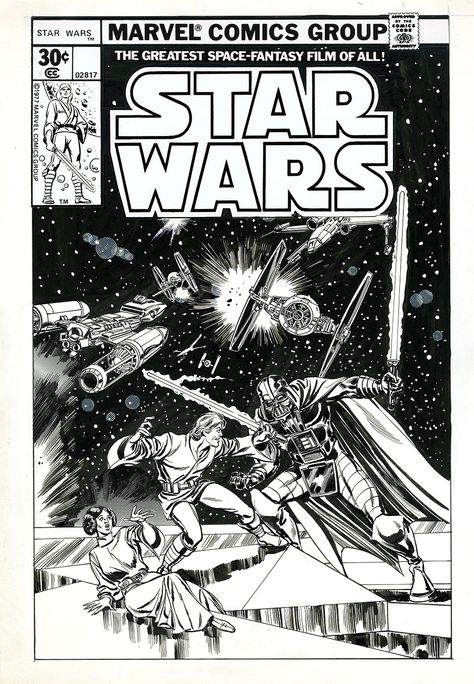 Star Wars Comic Books, Classic Star Wars, Black And White Comics, Star Wars Books, Star Wars Comics, Star Wars Film, Star Wars Poster, Color Studies, Comic Book Covers