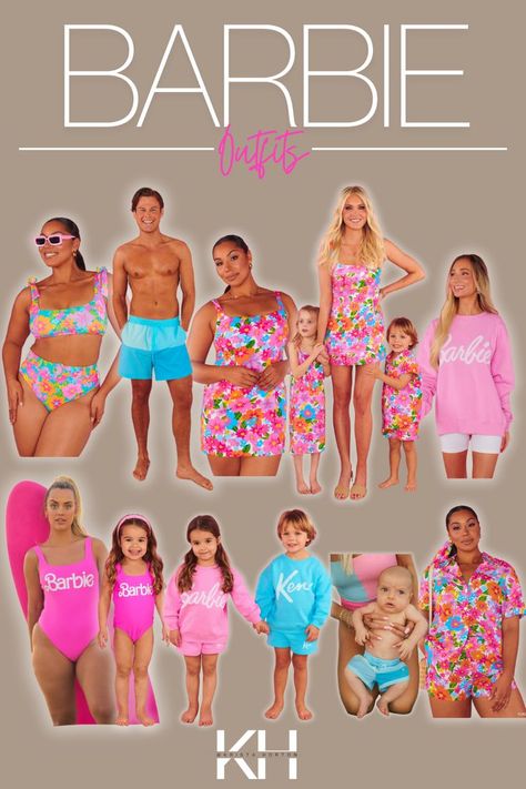 Looking for Barbie outfit ideas for women & cute summer Barbie outfit inspo?  How CUTE is this Mumu x Barbie collection?!  These barbie swimsuits would be so cute for a summer barbie party outfit or barbie pool party outfit! Get these womens barbie swimsuits & kids barbie outfit ideas for summer here! Barbie Party Outfit, Barbie Outfit Ideas For Women, Barbie Outfit Ideas, Barbie Pool, Barbie Pool Party, Pool Party Outfit, Summer Barbie, Barbie Swimsuit, Outfit Ideas For Summer