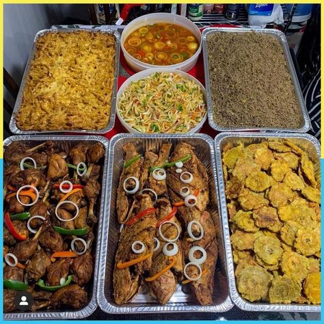 Haitian Wedding Reception Food, African Party Food Ideas, Haitian Food Catering, Jamaican Food Buffet, Jamaican Wedding Food Buffet, Carribean Food Catering, Haitian Fritay Platter, Haitian Wedding Food, Haitian Appetizers For Party