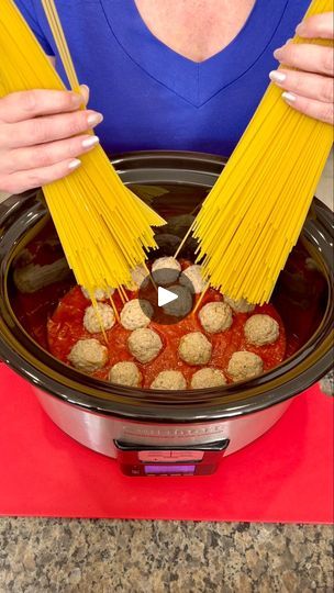 Meatball And Noodle Recipes Crockpot, Spaghetti And Meatballs Crockpot, Kyle And Mistie Knight Recipes, Crock Pot Spaghetti And Meatballs, Slow Cooker Spaghetti And Meatballs, Recipes With Spaghetti Noodles, Meatballs From Scratch, Meatball Spaghetti, Crockpot Spaghetti Sauce