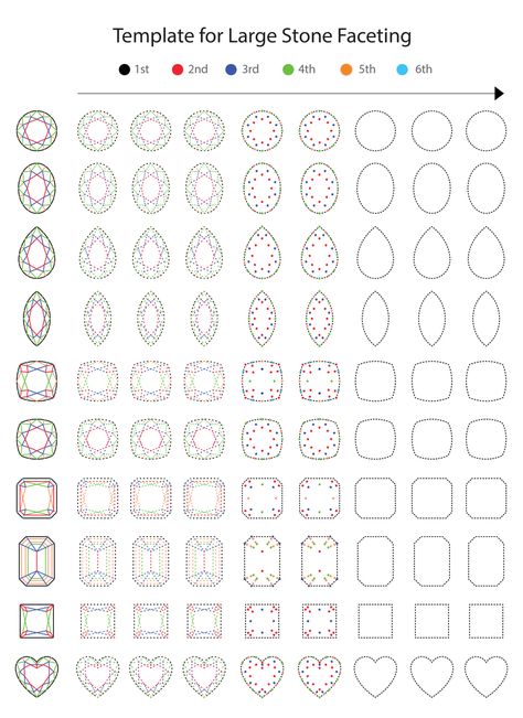 Free download for Gemstone Facet drawing template — WOOAKIM design How To Draw Faceted Gems, How To Draw Jem Stones, Jewelry Design Templates, Jewelry Drawing Tutorials, Design Jewelry Drawing, How To Design Jewelry Sketch, Gem Drawing Tutorials, How To Draw Gems, Crystals Shapes