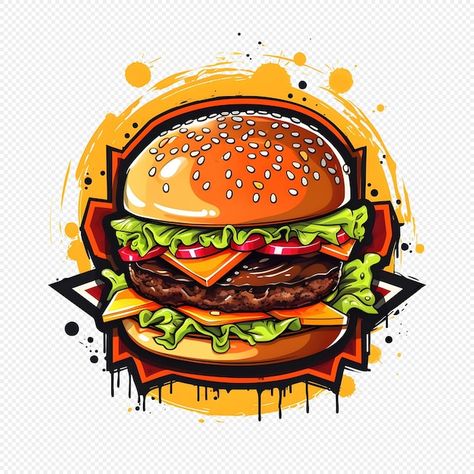 Smash Burger Logo Design, Hamburger Poster Design, Hamburger Pictures, Burger Logo Ideas, Burger Pictures, Hamburger Art, Formal Id Picture, Burger Illustration, Burger Art