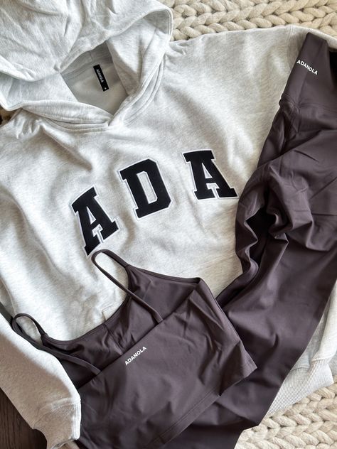 ADA Women’s Sweatshirt Adanola Gym Set, Ada Hoodie Outfit, Sports Bra Back Design, Adanola Hoodie Outfit, Adanola Sweatshirt, Ada Sweatshirt, Adanola Leggings, Adanola Hoodie, Ada Hoodie