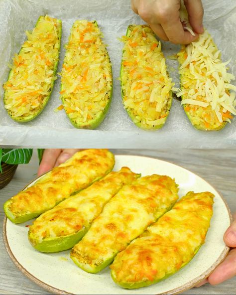 Stuffed Zucchini Boats Lentil Bread Recipe, Lentil Bread, Easy Cauliflower Recipes, Zucchini Boat, Potato Zucchini, Cauliflower Recipes Healthy, Stuffed Zucchini Boats, Baked Oatmeal Healthy, Perfect Poached Eggs