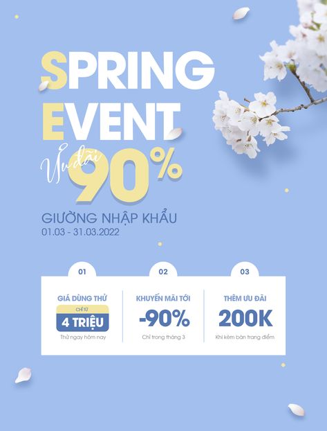 Landing page template for Spring event. Promotion page design. #promo #landingpage #spring #flower #saleoff #sale #discount Spring Sale Poster, Beauty Posters, Event Logo, Landing Page Template, Spring Event, Discount Promotion, Event Promotion, Sale Promotion, Spring Flower