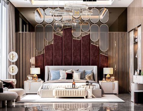 Modern Masters Bedroom Interior, Neoclassical Bedroom Design Luxury, Royal Look Bedroom Design, Luxurious Bed Design, Luxury Bedroom Master Luxurious Bedrooms Master Modern, Double Height Bedroom, Luxury Guest Bedroom Design, Most Luxurious Bedrooms, Behance Interior Bedroom