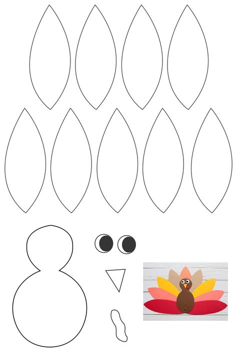 Thanksgiving Crafts For Kids Construction Paper, Thanksgiving Crafts Construction Paper, Turkey Pattern Template, Cut Out Turkey Craft, Turkey Hat Craft For Kids, Thankful Turkey Template, Build A Turkey Printable Free, Turkey Paper Bag Craft, Turkey Construction Paper