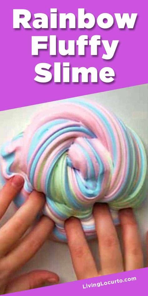 Slime Rainbow, Fluffy Slim, Crafts Slime, Pompon Diy, Fluffy Slime Recipe, Rainbow Slime, Slime Craft, Party Crafts, Fluffy Slime