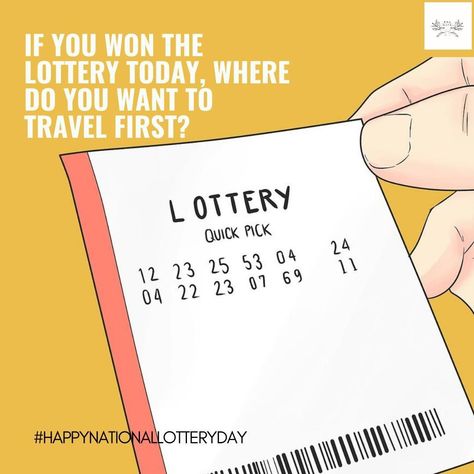 Today is National Lottery Dayso remember to dive in and have some funIf you won the lottery todaywhere do you want to travel firsttravel lottery holiday luck Lottery Aesthetic, Lottery Check, Upcycled Organization, Lottery Winning, Winning Powerball, Diy Home Office, Winning Lottery Ticket, Lotto Winning Numbers, Won The Lottery