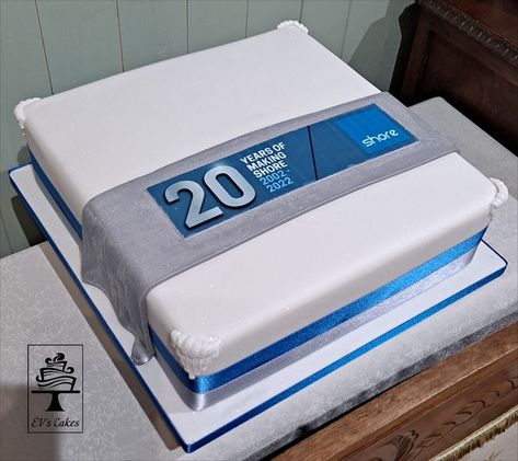 Simple corporate cake for Shore Corporate Cake Design, Anniversary Party Decorations, Anniversary Party, 20th Anniversary, Anniversary Parties, 20 Years, Cake Topper, Cake Toppers, Party Decorations