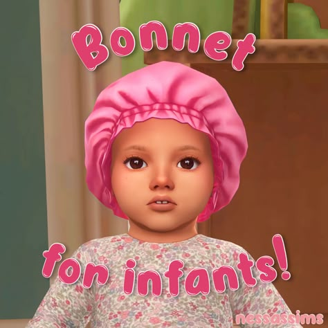 ❀Bonnet for Infants❀ | nessassims on Patreon Sims Bonnet Cc, Sims 4 Infant Bonnet, Sims 4 Newborn Cc Hair, Sims 4 Cc Bonnets Patreon, Sims 4 Cc Infant Eyelashes, Sims 4 Infant Eyebrows, Sims 4 Cc Bonnets, Babytears Cc Sims4, Sims 4 Christmas Loading Screen