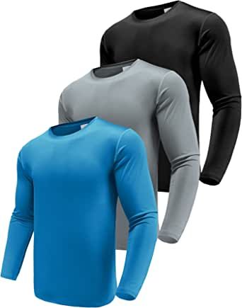 Boyzn Men's 3 Pack Performance Long Sleeve T-Shirts, UPF 50+ Sun Protection Shirts, Athletic Workout Shirts for Running Mens Workout Tank Tops, Mens Athletic Pants, Long Sleeve Workout Shirt, Long Sleeve Running Shirt, Outdoor Workout, Mens Workout Shirts, American Crew, Exercise Gym, Long Sleeve Workout