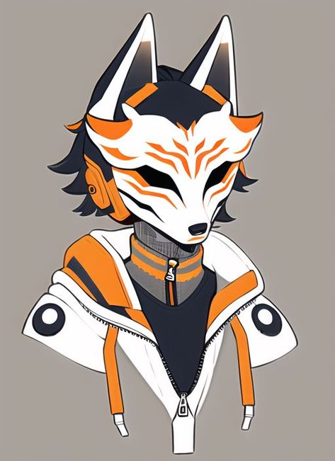 Mask Character, Kitsune Mask, Fox Mask, Sketchbook Art Inspiration, Anime Sketch, Cartoon Art Styles, Fantasy Character Design, Character Design Inspiration, Character Concept