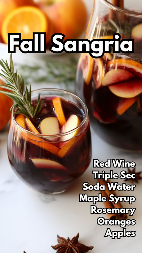 Fall Sangria Greek Sangria, Authentic Sangria Recipes, Spiced Wine Sangria, Dry Sangria Recipes, Red Fall Sangria, Fall Red Wine Sangria Recipes, Fall Red Wine Sangria, Fall Red Sangria, Big Batch Sangria Recipe