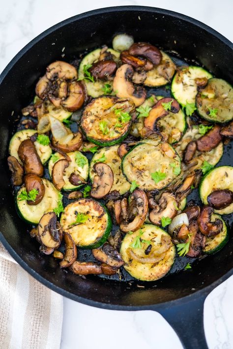 Sauteed Zucchini and Mushrooms - Keto Low Carb Vegetarian Recipes Low Carb Sautéed Zucchini With Mushrooms, Low Carb Zucchini And Mushrooms, Sauteed Mushrooms And Zucchini, Mushrooms Zucchini Recipes, Sauteed Zucchini And Mushroom Recipes, Sautéed Zucchini And Mushrooms, Mushrooms And Zucchini Recipes, Zucchini And Mushrooms Sauteed, Mushroom And Zucchini Recipes