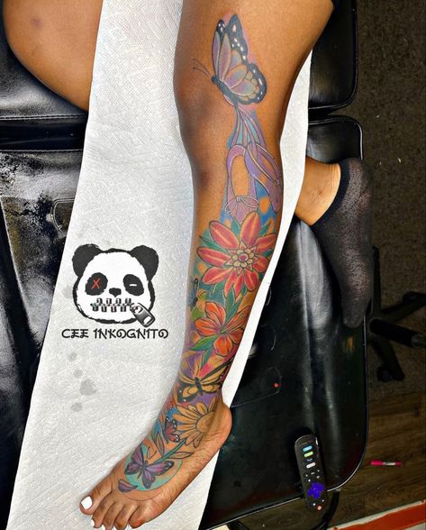 Colorful Wrist Tattoos For Women, Nefertiti Tattoo, Tats Ideas, Cute Thigh Tattoos, Girl Thigh Tattoos, Arm Sleeve Tattoos For Women, Full Leg Tattoos, Lion Tattoo Sleeves, Tattoos Black