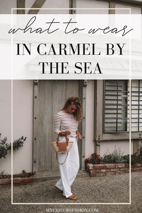 Wondering what to wear in Carmel, California? Then check out this post for style and fashion tips to help you put together your own Carmel by the Sea outfits! #carmelbytheseaoutfits #carmelcalifornia #carmelbytheseaphotography #summeroutfits #summerstyle #summerfashion Myrtle Beach Fall Outfits, Big Sur Outfit Summer, Big Sur California Outfit, California Casual Clothing Style, North California Outfits, California Vibes Outfits, Carmel Outfits Style, Carmel Ca Outfits, Southern California Spring Outfits