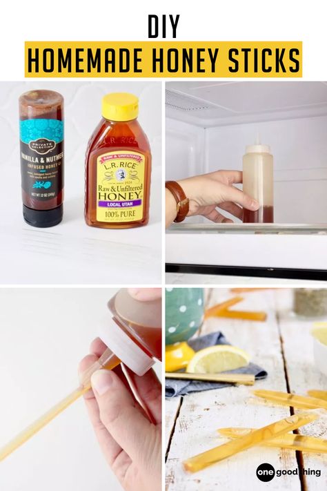 Why pay for convenience when you can make your own honey sticks so easily? Honey Straws Diy, Diy Honey Sticks, Honey Spoons For Tea Diy, Honey Straws, Honey Stirrer, Diy Cleaning Spray, Diy Honey, Diy Straw, Honey Spoons