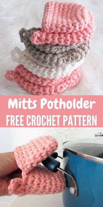 Crocheted Accessories, Crochet Pot Holders Free Pattern, Crochet Potholder, Crochet Potholder Patterns, Crochet Pot, Crochet Hot Pads, Crafts Crochet, Dishcloth Crochet Pattern, Design Crochet