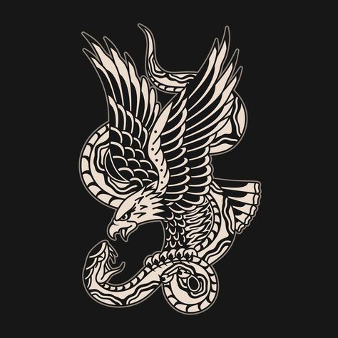 Eagle and snake tattoo Tiger Vs Snake Tattoo, Traditional Style Eagle Tattoo, Mexican Eagle And Snake Tattoo, Eagle Eating Snake Tattoo, Eagle And Snake Tattoo Traditional, Eagle With Snake Tattoo, American Traditional Tattoos Eagle, Snake And Eagle Tattoo, Snake Eagle Tattoo