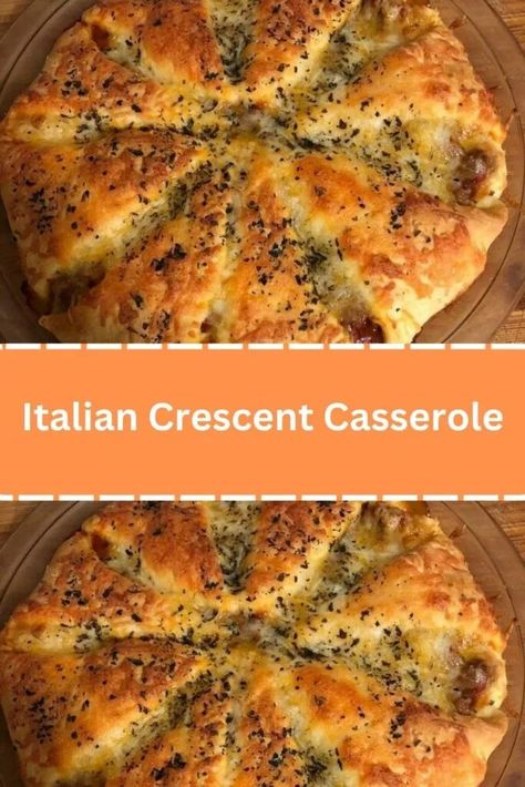 Italian Crescent Casserole Italian Beef Crescent Rolls, Italian Casserole With Crescent Rolls, Pizza Recipes With Crescent Rolls, Italian Cresent Roll Casserole, Italian Croissant Casserole, Casseroles Using Crescent Rolls, Italian Cresent Rings Recipes, Crescent Casserole Recipes, Crescent Dough Pizza