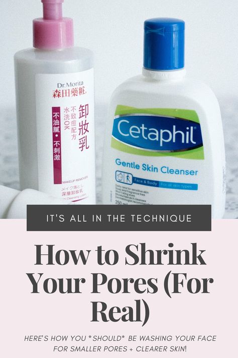 Yes, it's true that pores don't open, close, or truly shrink. BUT, you can still make them look way smaller with the right technique. Curious? I bet you are! Close Open Pores The Face, Skin Care For Open Pores, How To Remove Pores On Face, How To Close Pores On Face, How To Close Open Pores On Face, Close Pores On Face, Shrink Pores On Face, How To Close Pores, Makeup Remover Sensitive Skin