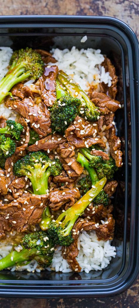 Beef and Broccoli Stir Fry is way better than takeout and this easy stir fry sauce is incredible - easy as can be but the flavors really pop. I love this beef stir fry for meal prep or meal planning over a bed of white rice. An easy, excellent 30-minute meal that always gets rave reviews. Beef And Broccoli Sauce, Beef Broccoli Stir Fry, Stir Fry Sauce Easy, Easy Beef And Broccoli, Beef Broccoli, Beef And Broccoli, Healthy Lunch Meal Prep, Broccoli Stir Fry, Dinner Meal Prep