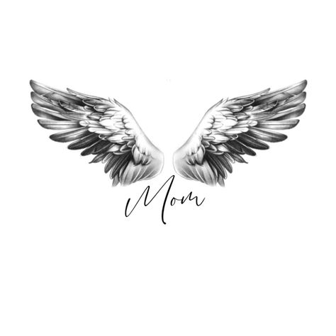 Simple Angel Wing Tattoo, Back Wing Tattoos For Women, Angel Mom Tattoo, Tattoo Ideas Wings, Angel Wing Wrist Tattoo, Eagle Wing Tattoos, Glow Tattoo, Memorial Tattoo Designs, Tattoos To Cover Scars