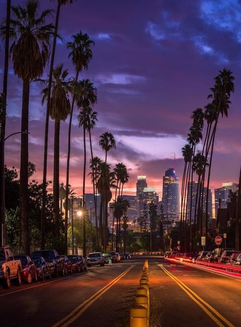 Los Angeles Night City Lights, Los Angeles Night Aesthetic, Los Angeles Aesthetic Night, Los Angeles City Aesthetic, California Vibes Aesthetic, Downtown La Aesthetic, La At Night, Pictures Of California, Los Angeles At Night