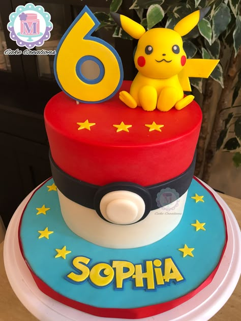 Pikachu Bday Cake, Pikachu Fondant Cake, Pikachu Bday Party Ideas, Pika Hi Cake, Pickachoo Cake Design, Pokemon Party Cake, Peekachu Cake, Pokemon Birthday Cake Easy, Picatchou Cake