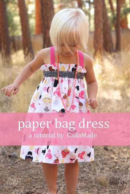 Paper Bag Dress Tutorial - cute! Paper Bag Dress, Superhero Dress, Dress Paper, Pillowcase Dresses, Diy Sy, Dress Tutorial, Sewing Kids Clothes, Dress Patterns Free, Paper Dress