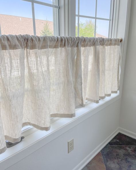 Well these are our best-selling pleated curtains so I now offer them in rod pocket they are so light and airy love them 💕💕. Happy Tuesday Long Kitchen Curtains, Coffee Curtains, Curtains Inspiration, Linen Cafe Curtains, Cafe Curtains Kitchen, Curtains Kitchen, Long Curtains, Kitchen Curtain, Curtain Bathroom