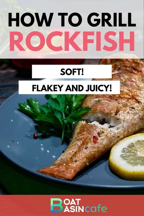 Grilling Tips for Rockfish: How to Grill Soft, Flakey and Juicy Fish! Rock Fish Recipe Grilled, How To Cook Rockfish Fillet, Grilled Rockfish Recipes, Rockfish Recipes, Air Fryer Fish Recipes, Fish Fillet Recipe, Rock Fish, Fish Marinade, Parsley Recipes