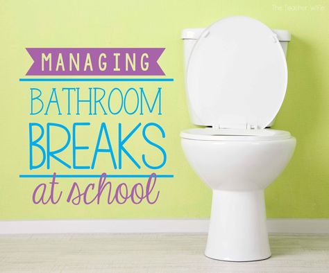 Managing Bathroom Breaks at School Bathroom Check Out Classroom, Middle School Bathroom Pass Ideas, Bathroom Pass Ideas For Classroom Middle School, Restroom Management In The Classroom, Bathroom Procedures, Classroom Management Bathroom Breaks, School Bathroom, Classroom Procedures, Classroom Management Tips