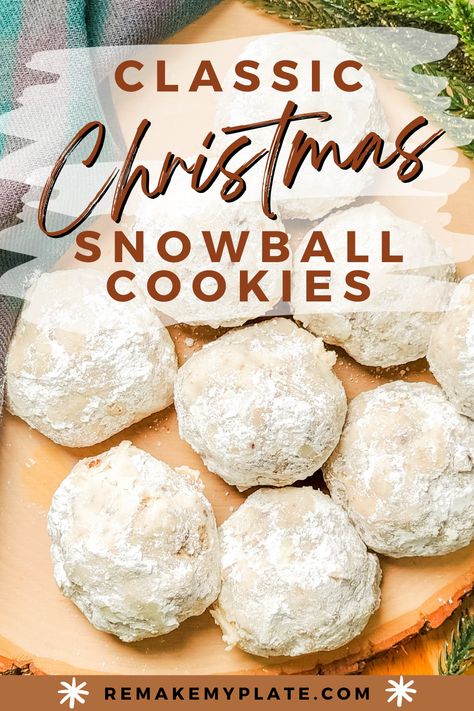 Snowball Cookies Recipe Christmas, Snowball Recipe, Snowball Cookies Recipe, Gingerbread Snowball Cookies, Snow Ball Cookies Recipes, M&m Snowball Cookies, Christmas Cookies Snowballs, Snow Balls Cookies, Snowball Cookies No Nuts Recipe