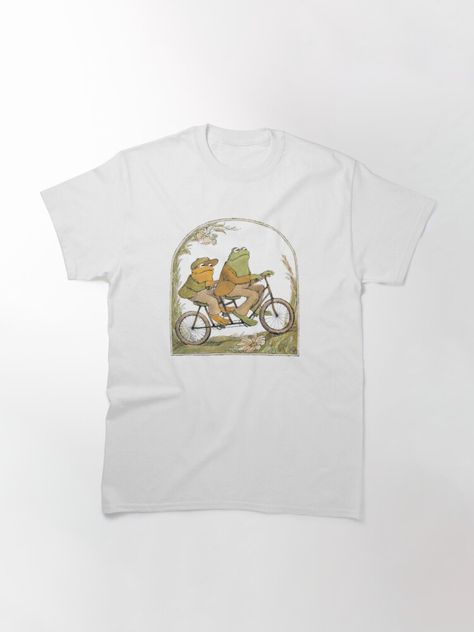 Frog And Toad Shirt, Frog Shirt, Two Guys, White Graphic Tee, Frog T Shirts, Frog And Toad, Drawing Clothes, Female Model, Wasting Time