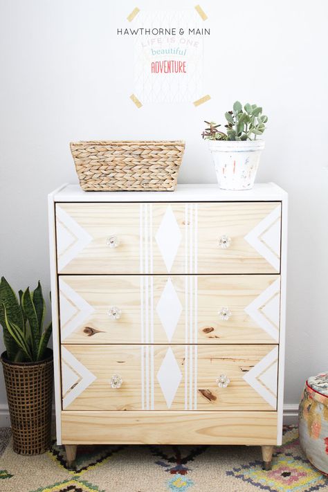 Love this IKEA RAST hack.  All you need are a few supplies to make over this cheap ikea dresser into a sleek modern mid century dresser or night stand. Ikea Upgrades, Ikea Rast Dresser, Ikea Rast Hack, Ikea Hack Ideas, Furniture Hacks, Design Del Prodotto, Ikea Diy, Ikea Furniture, Ikea Hacks