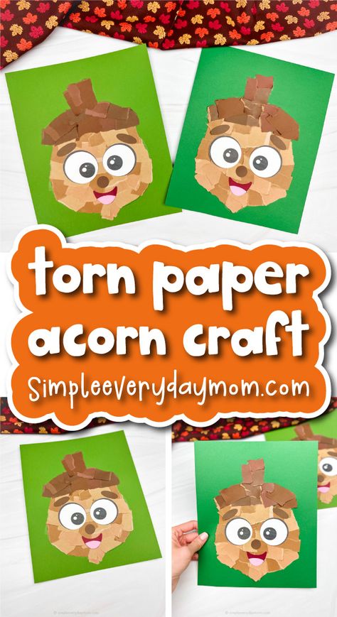 Acorn Crafts Preschool, Acorn Template, Paper Acorn, Acorn Craft, September Ideas, Kindergarten Craft Activities, Preschool Craft Activities, Diy Kid Activities, Fall Or Autumn